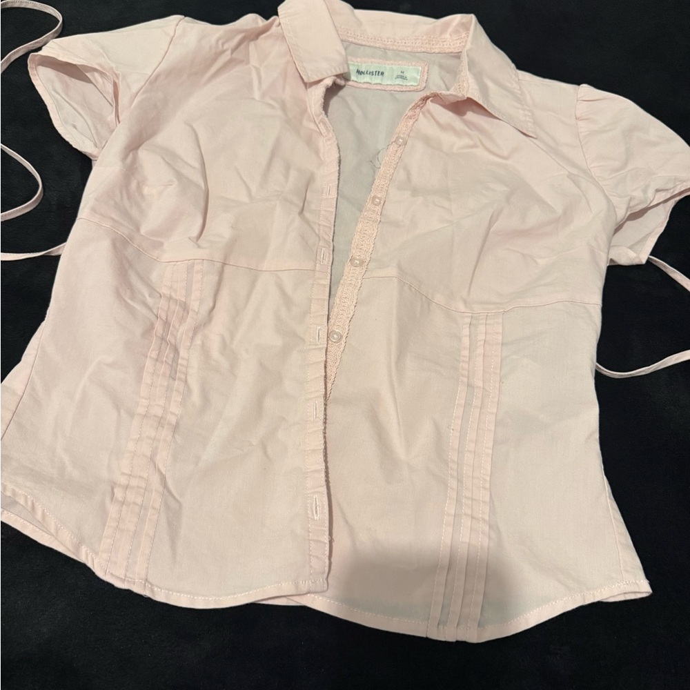 Hollister Light Pink Women’s Button Down Shirt